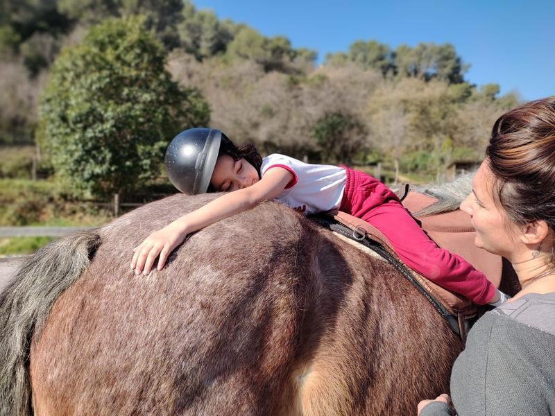 Deux professionnels marchant aux côtés d'un cheval blanc